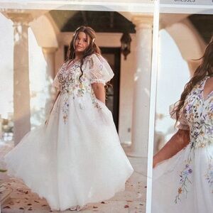 Floral Embroidered White Dress